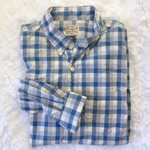 J. Crew Blue Plaid Button Down